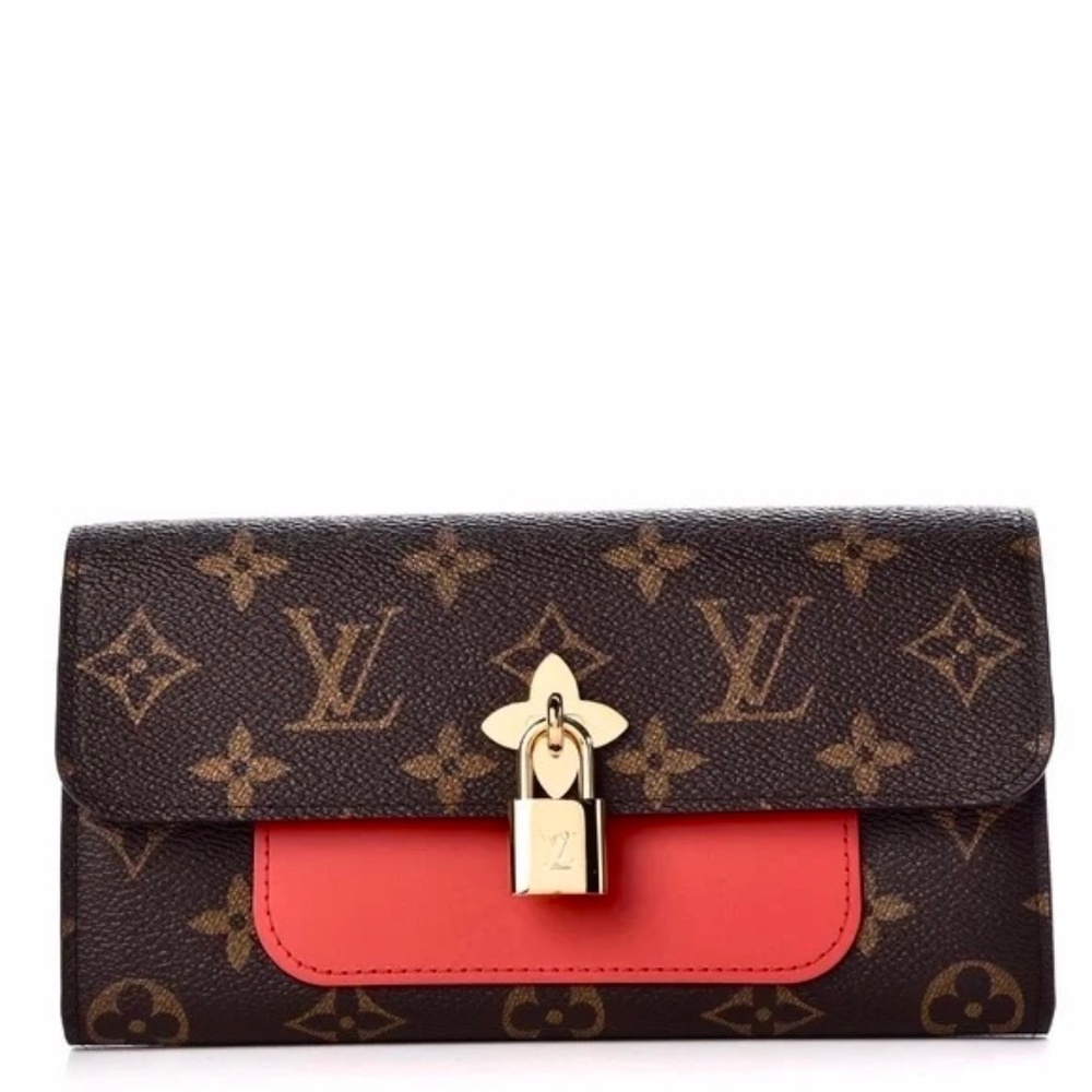Louis Vuitton Monogram/Leather Flower Bicolor Wallet